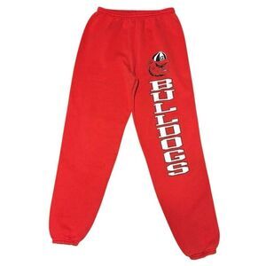 Soffe Vintage Georgia Bulldogs Sweatpants Red Unisex M Casual‎ Sports